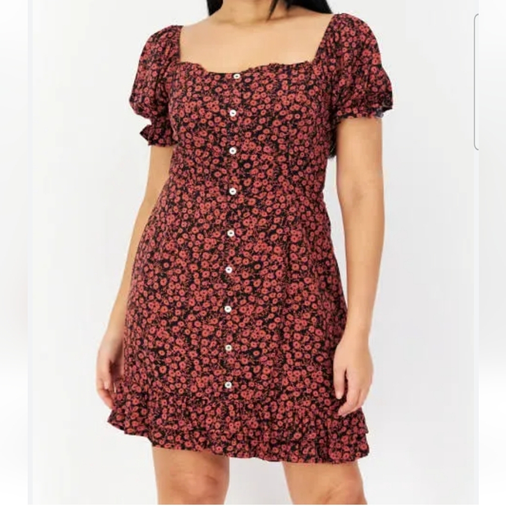 Lost + Wander Floral Pattern Mini‎ Dress Size XL
